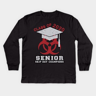 Class Of 2020 Senior Skip Day Champions Kids Long Sleeve T-Shirt